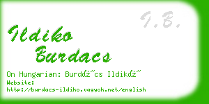 ildiko burdacs business card